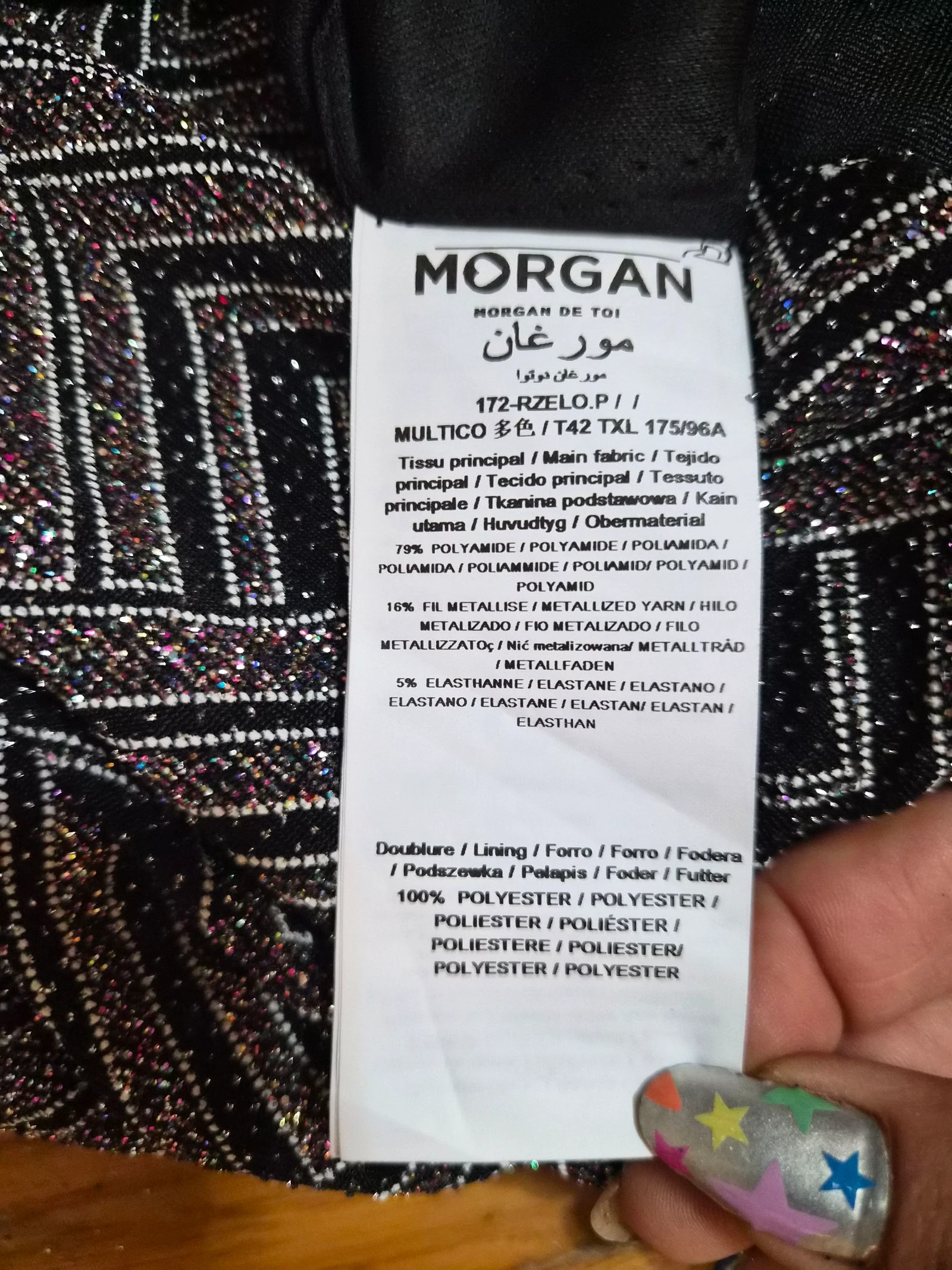 Sequin dress with open back Morgan size 42/XL – photo 8